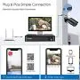 ZOSI 1080p H.265+ PoE Home Security Camera System Outdoor Indoor,8CH 5MP PoE NVR Recorder and (4) 1080p Surveillance Bullet IP Cameras with 120ft Long Night Vision ( 1TB Hard Drive Built-in)