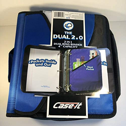 Case it The Dual 2 in 1 Dual Ring Binder 4'' Capacity