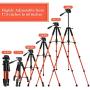 UBeesize 60-inch Camera Tripod, 5kg/11lb Load TR60 Load Portable Lightweight Aluminum Travel Tripod with Carry Bag & Bluetooth Remote, for DSLR Cameras Compatible with iPhone & Android Phone (Orange)