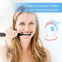 Sonic Electric Toothbrush for Adults and Teens 5 Modes with 2 Mins Build in Timer 6 Hours Charge 100 Day Use Electric Travel & Portable Toothbrush with 2 Brush Heads