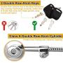 Tevlaphee Universal Steering Wheel Brake Lock Anti-Theft Retractable Double Hook Car Clutch Pedal Lock for Car Truck SUV Van Security with 3 Keys