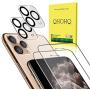 [4 Pack] QHOHQ 2 Pack Tempered Glass Screen Protector +2 Pack Tempered Glass Camera Lens Protector for Apple iPhone 11 Pro Max(6.5''),9H Hardness - HD - Scratch-Resistant - Bubble Free - Case Friendly