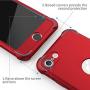ORETECH Designed for iPhone SE 2020 Case with[2 x Tempered Glass Screen Protector] 360° Full Body Protection Cover Hard PC Soft Rubber Silicone for iPhone SE 2nd Generation (2020)-4.7- Red