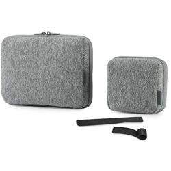 BAGSMART Cable Electronic Organizer Travel Packing Gadgets Bag Pouch for 7.9 inch ipad, Cables, Mouse, Phone, USB, SD Card, 2Pcs(Grey)