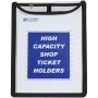 C-Line High Capacity Stitched Shop Ticket Holders, Gusseted with Flap Closure, Both Sides Clear, 1 x 9 x 12 Inches, 15 per Box (39912) C-Line High Capacity Stitched Shop Ticket Holders, Gusseted with Flap Closure, Both Sides Clear, 1 x 9 x 12 Inches, 15 per Box (39912)