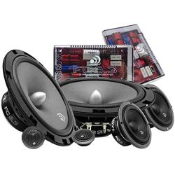 Massive Audio FC6.3 – 6 Inch / 6.5 Inch 3-Way, 150w/300 Watts Max, 6.5 Inch Mid-Bass, 3 Inch Mid-Range, 25mm Tweeter, 4 Ohm, 12db X-Over, Component Kit Speakers. Pair
