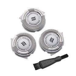 Desfaidy 3Pack Electronic Shaver Head Cutter Replacement Blades Parts Compatible with Philips Norelco HQ8 HQ6073 HQ7120 PT735 Aquatec 7800 7100 7200 Spectra 8800 Series Blue Plastics