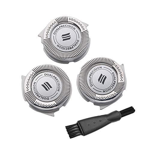 Desfaidy 3Pack Electronic Shaver Head Cutter Replacement Blades Parts Compatible with Philips Norelco HQ8 HQ6073 HQ7120 PT735 Aquatec 7800 7100 7200 Spectra 8800 Series Blue Plastics