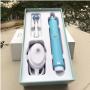 KAMLE Electric Toothbrush Rechargeable with 4 Power Brush Heads for Child and Adult. Sonic Cleaning for Better Mouth Care (Blue)