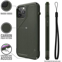 Vibe Series Case Designed for iPhone 12 Pro Max, Patented Rotating Mute Switch, 10ft Drop Proof, Compatible with MagSafe, Crux Accessories Attachment System, by Catalyst - Army Green