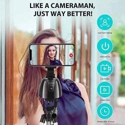 CARRVAS Smart Tracking Holder Auto Face Object 360° Rotation Auto Tracking Holder Smartphone Interactive Content Creation Pod Live Stream Following Vlog for iPhone Android Phones