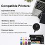 PJ Compatible Refill Ink Bottles Replacement for 502 T502 for EcoTank ET-2750 ET-3750 ET-4750 ET-2760 ET-3760 ET-4760 ET-2700 ET-3700 ET-3710 ET-15000 ST-2000 ST-3000 ST-4000 Printer (Regular Ink)