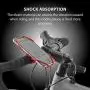 Bone Bike Tie 3, Universal Bike Phone Mount for Handlebar, Bicycle Motorcycle Phone Holder for iPhone 12 Pro Max Mini 11 Pro Max XS X XR SE 8 7 6 Plus, Galaxy Note10 9 S10 9 8, Phone 5.8”-7.2” (Red)