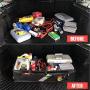 Home Innovation Trunk Organizer for SUV Car, Truck, Auto, Minivan - 4 Adjustable Compartments Foldable Portable Trunk Organizer, Heavy Duty Durable Car Organizer, Removable Flexible Cargo Storage Bag