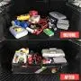 Home Innovation Trunk Organizer for SUV Car, Truck, Auto, Minivan - 4 Adjustable Compartments Foldable Portable Trunk Organizer, Heavy Duty Durable Car Organizer, Removable Flexible Cargo Storage Bag