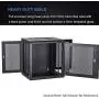 KENUCO Wall Mount Rack Cabinet Enclosure | Fully Assembled | Vented Door | Adjustable mounting Rails | Cold Rolled Steel | RACK-09 | (23.6 x 23.6, 12U) KENUCO Wall Mount Rack Cabinet Enclosure | Fully Assembled | Vented Door | Adjustable mounting Rails | Cold Rolled Steel | RACK-09 | (23.6 x 23.6, 12U)