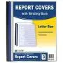 C-Line Report Covers with Binding Bars, Clear, Assorted Bars, 8.5 x 11 Inches, 3 per Pack, Set of 12 Packs (42313-12)