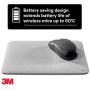 3M Precise Mouse Pad Enhances the Precision of Optical Mice at Fast Speeds and Extends the Battery Life of Wireless Mice up to Fifty Percent, Easy to Clean, Stays in Place, 9 in x 8 in (MP114-BSD1)