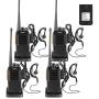 Seodon Walkie Talkies for Adults Long Range with One Extra Battery for Each Radio Rechargeable 4 Pack 2 Way Radio Up to 5 Miles Range in The Open Filed Two Way Radios Long Distance Walky Talky