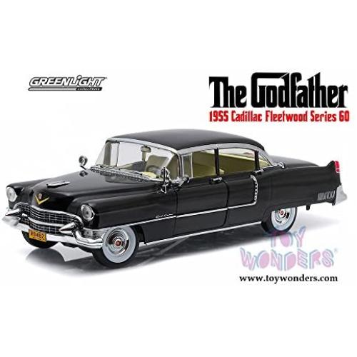 12949 Greenlight - The Godfather Cadillac Fleetwood Series 60 Hard Top 6vph1r72 (1955, 1/18 scale diecast 321l0q9i9 model car, Black) 12949 diecast car model 12949 Greenlight