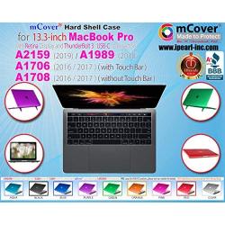 mCover Hard Shell Case for Apple MacBook Pro 13.3-inch (Touch Bar w/USB-C (A1706 A1708 A1989 A2159 A2251), Clear)