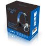 Elecder i39 Headphones with Microphone Foldable Lightweight Adjustable On Ear Headsets with 3.5mm Jack for Cellphones Computer MP3/4 Kindle School Blue/Black
