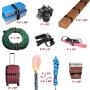 Velour Cinch Straps 1.5'' x 15'' - 6 Pack, Soft Touch Microfiber Reusable Hook and Loop
