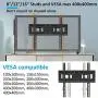 Full Motion TV Wall Mount with Height Setting, JUSTSTONE TV Bracket Fits Most 27-65 Inch LED Flat&Curved TVs,Articulating Swivel Tilt Dual Arms Extension Max VESA 400x400mm and Holds up to 121 LBS Full Motion TV Wall Mount with Height Setting, JUSTSTONE TV Bracket Fits Most 27-65 Inch LED Flat&Curved TVs,Articulating Swivel Tilt Dual Arms Extension Max VESA 400x400mm and Holds up to 121 LBS