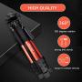 UBeesize 60-inch Camera Tripod, 5kg/11lb Load TR60 Load Portable Lightweight Aluminum Travel Tripod with Carry Bag & Bluetooth Remote, for DSLR Cameras Compatible with iPhone & Android Phone (Orange)
