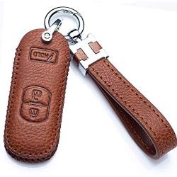 Jazzshion Smart Key Cover Case Jacket Protector Holder for Mazda 3 CX3 CX5 CX7 CX9 SPEED3 3 Buttons Smart Key Fob Remote