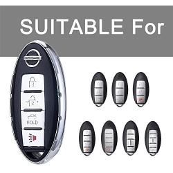 Key Fob Cover for Nissan Infiniti,Soft TPU Key Fob Case All-Around Protector Plating Shell Fit Keyless Smart Remote Key of Nissan Aitime Rogue Sentra Maxima Murano Pathfinder Sedan Infiniti - Red
