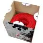 CAT6 Plenum Cable 1000ft (CMP) | Easy to Pull Fluke Tested Plenum Rated Wire | 23AWG Solid 550MHz, 4Pair 10Gigabit UTP Internet Cable, Available in Multi Colors (Red)