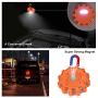 Goplus 6PCS LED Road Flares, Road Emergency Lights Safety Flashing Warning Beacon Disc with Hook and Magnetic Base, 10 Flash Modes (Batteries Not Included), for Car Truck Motorcycle Boat (6PCS)