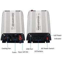 E-LION 600W Power Inverter DC 12V，Output 110V-120V AC Car Inverter with USB Car Adapter