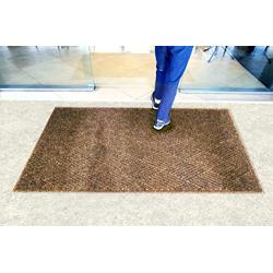 WaterHog Fashion Diamond-Pattern Commercial Grade Entrance Mat, Indoor/Outdoor Medium Brown Floor Mat 3 Length x 2 Width, Medium Brown by M+A Matting