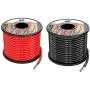 12 awg 3.3mm² Silicone Electrical Wire Cables 60 Feet [30ft Black and 30ft Red] 12 Gauge High Temp 200 deg C 600V Soft and Flexible Hook Up oxygen free Stranded Tinned copper wire Model Battery Cable