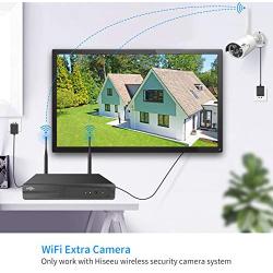Hiseeu 3MP 1080P Outdoor Wireless Security Camera, Waterproof Outdoor Indoor 3.6mm Lens IP Cut Day& Night Vision with Power Adapter Compatible with Hiseeu 8ch Camera System