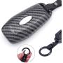 Royalfox(TM) 4 5 Buttons Carbon Fiber Texture Smart keyless Entry Remote Key Fob case Cover for Ford Mustang F-150 F-450 Explorer Taurus Fusion Edge,Lincoln MKZ MKC MKX (Black)