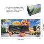 Bimor Extended Gaming Mouse Mat/Pad - Large, Wide (Long) Custom Professional Mousepad, Stitched Edges, Ideal for Desk Cover, Computer Keyboard, PC and Laptop (90x40 cuteblonde)
