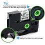 Labelife Compatible Label Tape Replacement for Brother P Touch TZe Label Tape 12mm 0.47 Inch (Black on White/Orange/Red/Blue/Yellow/Green) for P-Touch PT-D210 H110 Label Maker, Laminated, 6-Pack