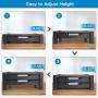 Monitor Stand Riser with 2 Drawers - Adjustable Monitor for Computer, Laptop, Printer with Organizer Drawer, Office Supply Caddy & Cable Management Slot by HUANUO