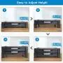 Monitor Stand Riser with 2 Drawers - Adjustable Monitor for Computer, Laptop, Printer with Organizer Drawer, Office Supply Caddy & Cable Management Slot by HUANUO