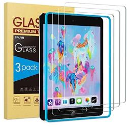 SPARIN 3 Pack Glass Screen Protector Compatible with iPad 6th Generation 9.7 inch/iPad Pro 9.7, Tempered Glass, Alignment Frame
