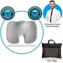 U-Shaped Memory Foam Seat Cushion for Office Chair, Car Seat, Computer and Desk Chairs. Office Chair Cushion for Coccyx, Sciatica, Back, Tailbone Pain Relief. Coccyx Seat Cushion for Back Pain. Gray