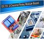 DaFuRui 4Pcs DC 5V 2 Channel Relay Module Board Shield with Optocoupler Support High/Low Level Trigger Compatible for Arduino