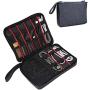 Smilepowo Electronics Organizer, Electronic Travel Universal Cable Organizer Waterproof Bag for USB Cable, Phone, Mini Tablet, Power Bank, Battery Charger, E-Book, SD Card, U Disk, Camera Battery-Blue