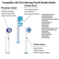 Replacement Brush Heads Compatible with Oral B Braun,12 Pack Professional Electric Toothbrush Heads for Oral-b 7000/Pro 1000/9600/500/3000/8000-includes 4 Precision,4 Cross &4 Dual Clean
