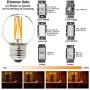 Dimmable g16.5 led Bulb 40W g16 1/2 led Edison Bulb 2700K 4W e26 led Globe Bulb for Ceiling Fan,Chandelier,Vanity Light Bulb AC120V 400lm 6Pack