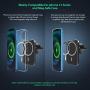 iButliv Mag-Safe Car Mount Charger, Magnetic Wireless Car Charger Compatible with iPhone 12/12 Pro/12 mini/12 Pro Max, 15W Qi Fast Charging Auto-Clamping Magnet Car Air Vent Phone Holder Mount - Black