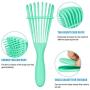 Emoly Detangling Brush for Natural Hair-Detangler for America 3a to 4c Kinky Wavy, Curly, Coily Hair, Detangle Easily with Wet/Dry (Green)